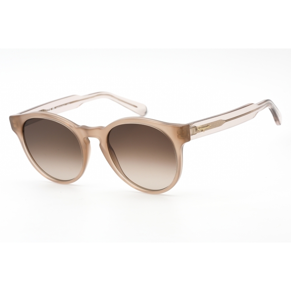 NWT Salvatore Ferragamo SF1068S Crystal Sand Round 52mm Sunglasses